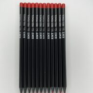 مداد قرمز سه گوش چوب مشکی KMT